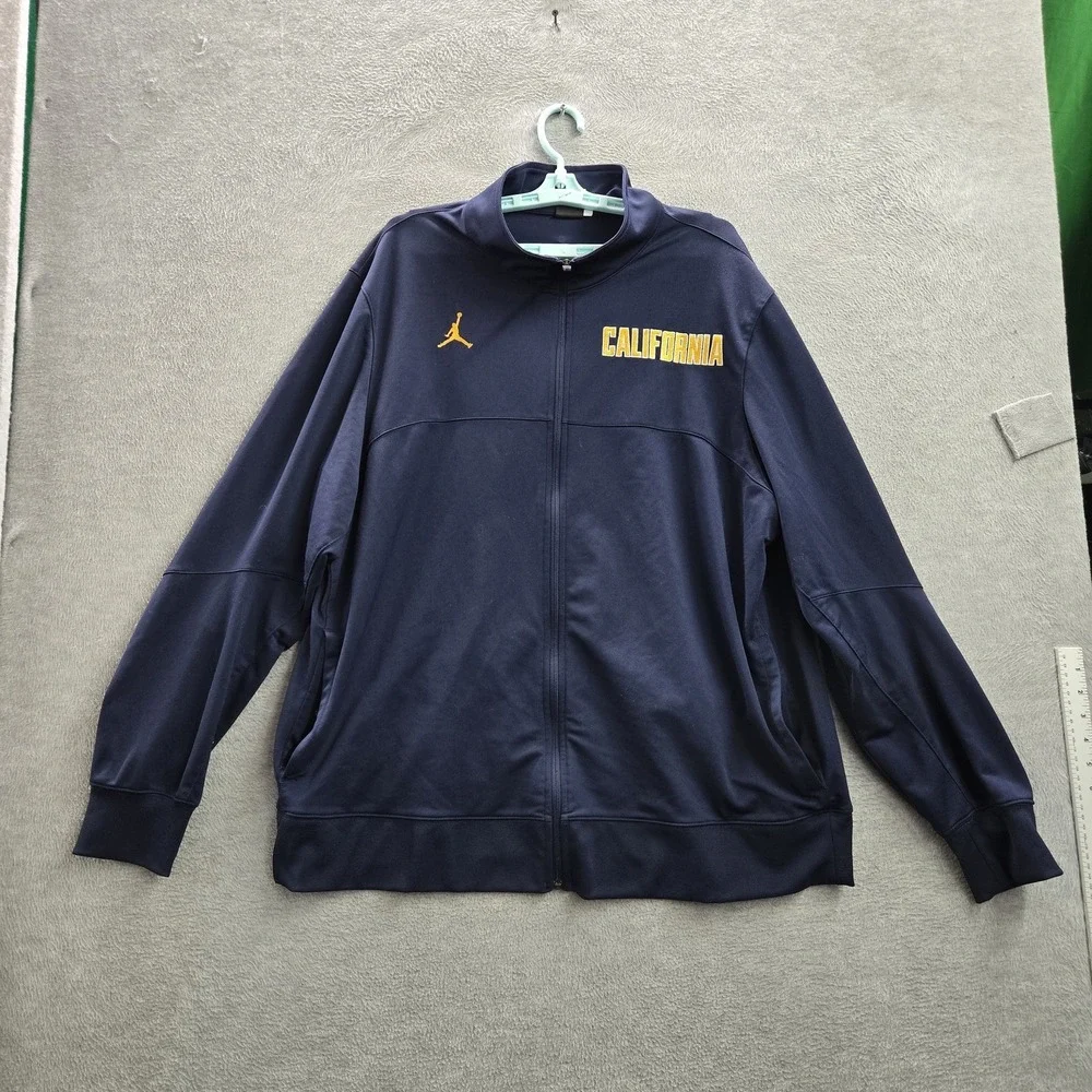 California Golden Bear Men Track Jacket 3XL Navy Jordan Logo Jumpman DRI-FIT